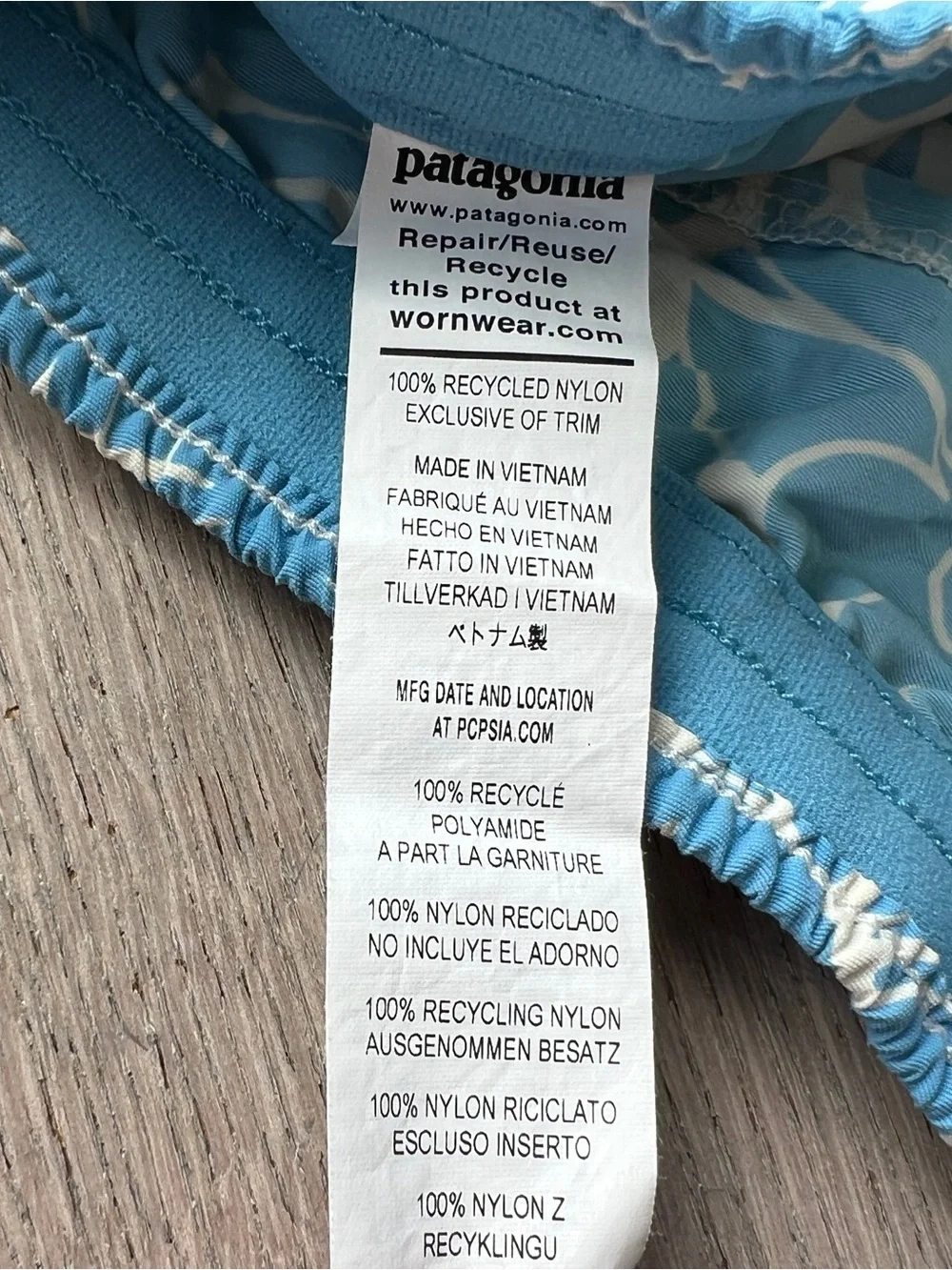 Patagonia Kids Size XL 14 Blue Floral Swim Shorts Baggies